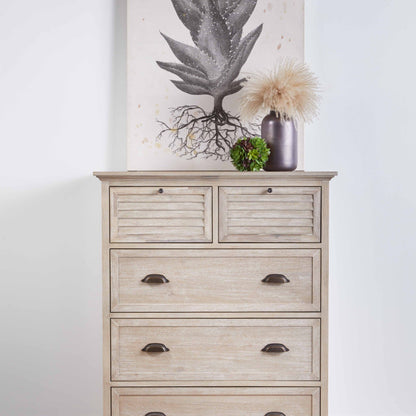 Commode haute à 5 tiroirs Eden