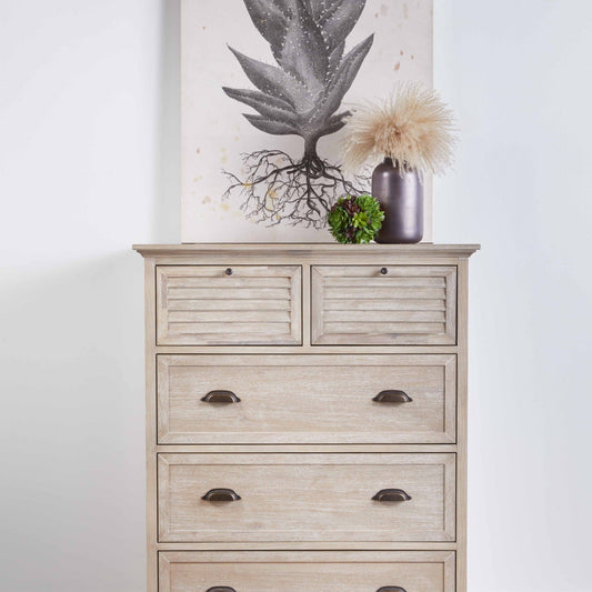 Commode haute à 5 tiroirs Eden