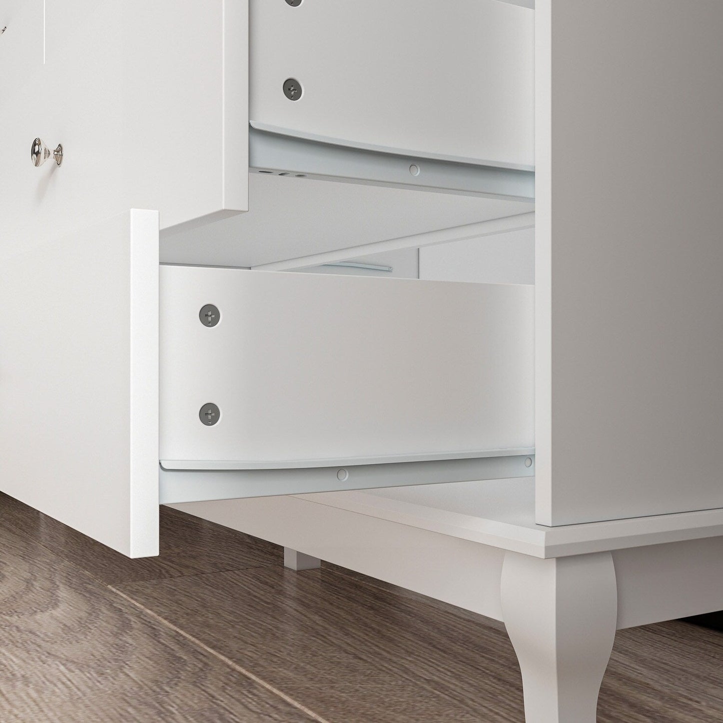 Commode double à 10 tiroirs pour chambre à coucher, commode blanche, grand espace de rangement