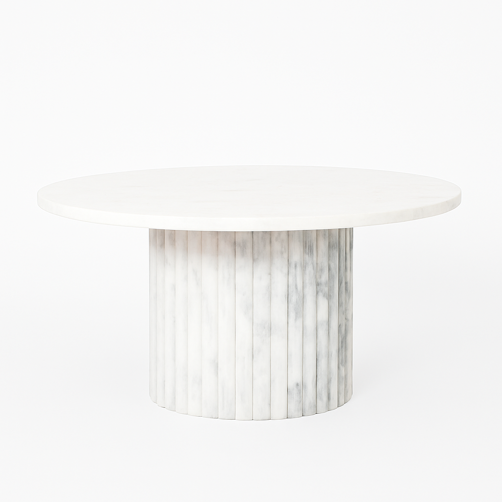 Table basse Francine – Marbre blanc, 32
