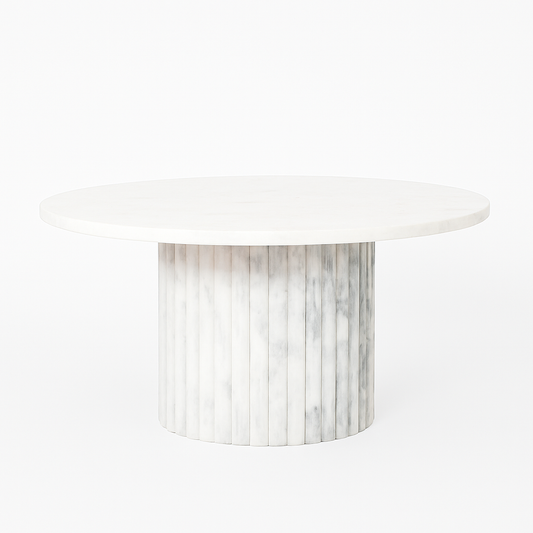 Table basse Francine – Marbre blanc, 32