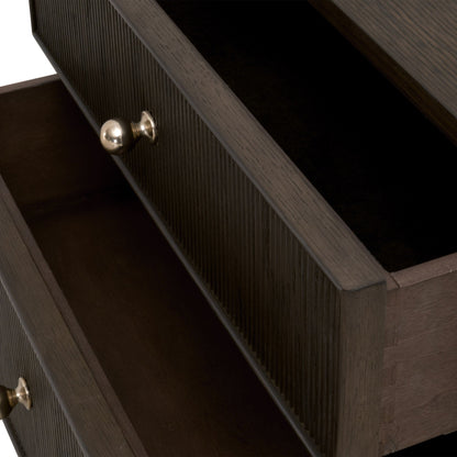 Table de chevet à 2 tiroirs Highland