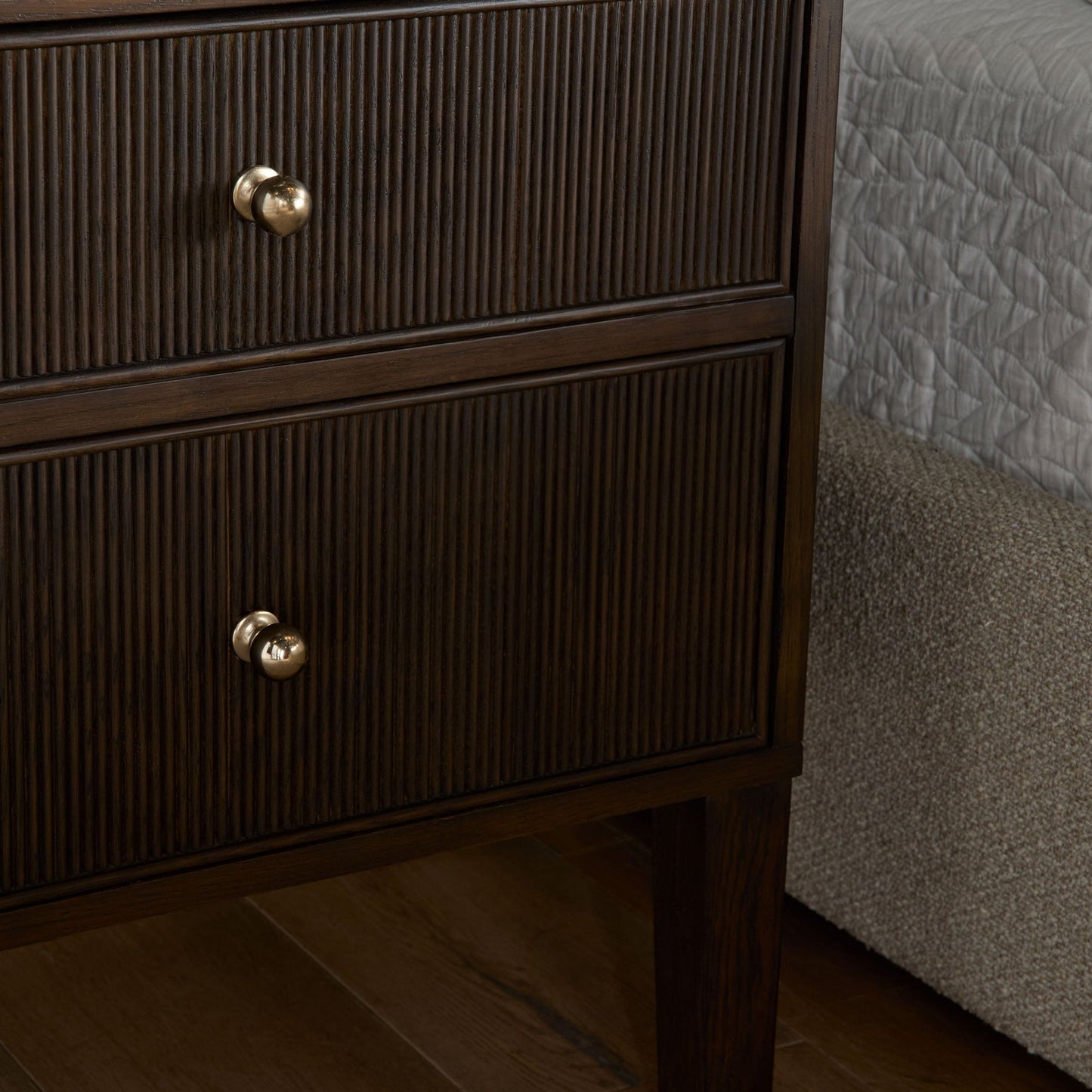 Table de chevet à 2 tiroirs Highland