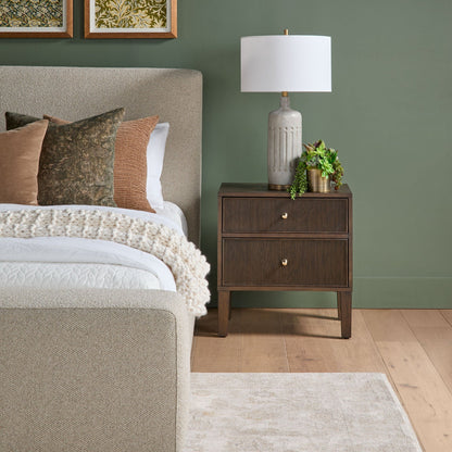 Table de chevet à 2 tiroirs Highland