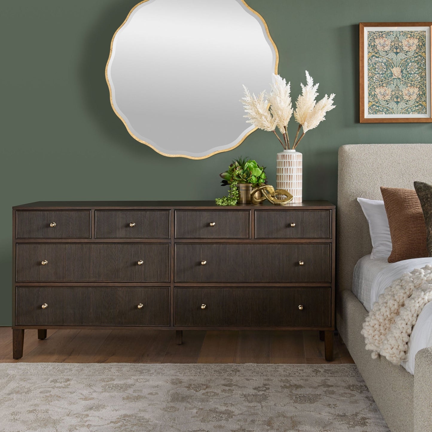 Commode double Highland à 8 tiroirs