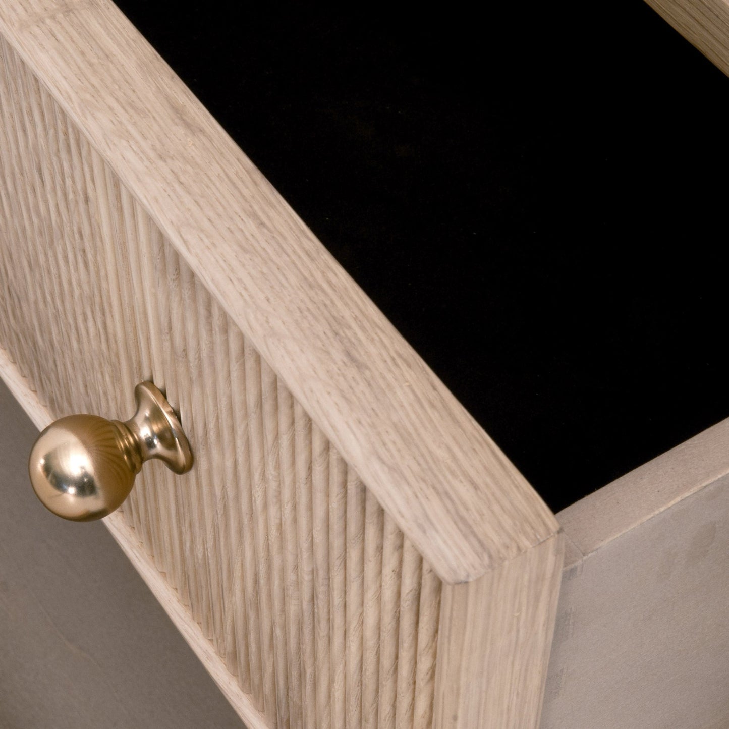 Table de chevet à 2 tiroirs avec étagère ouverte Highland