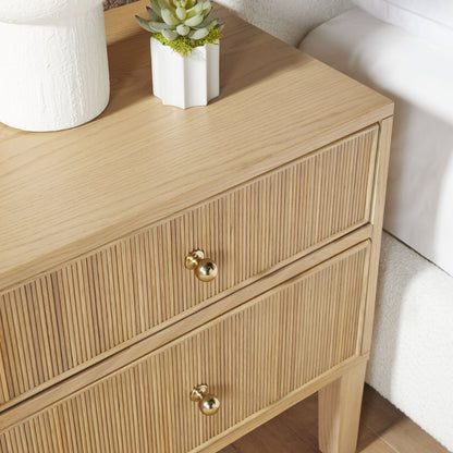 Table de chevet à 2 tiroirs Highland