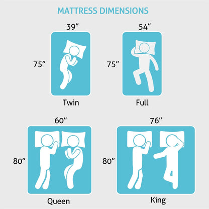 Matelas à ressorts SweDrea 25 cm mi-ferme à plateau-coussin pour soulager les maux de dos et rafraîchir, certifié CertiPUR-US, SGS et OEKO-TEX.