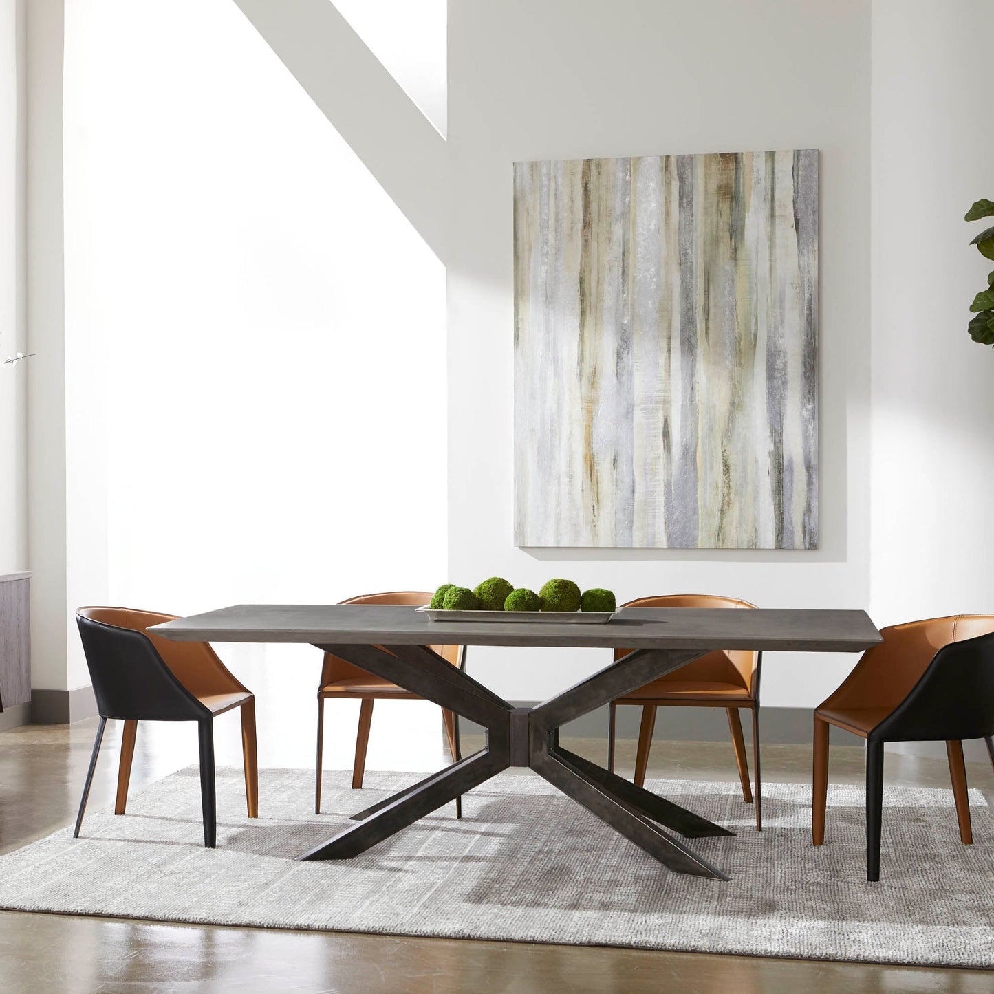 Table à manger rectangulaire industrielle