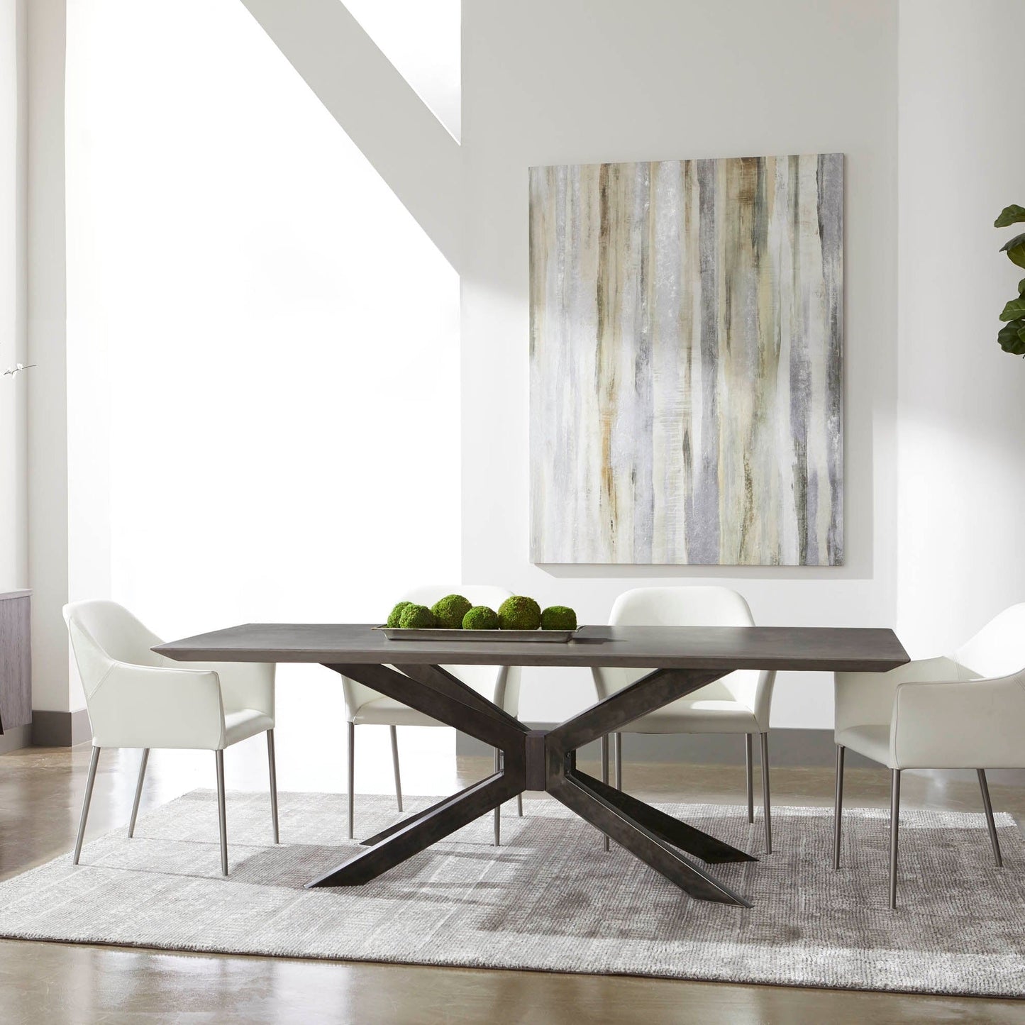 Table à manger rectangulaire industrielle