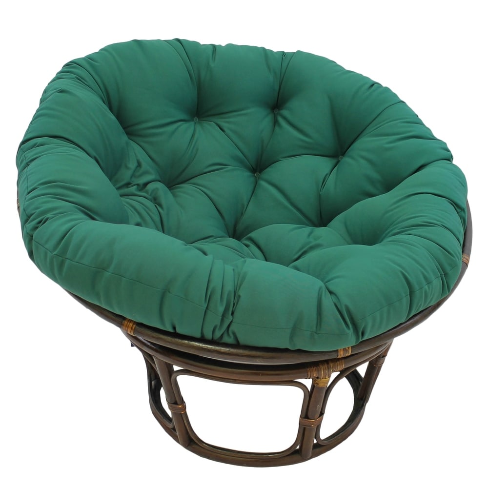 Chaise Papasan Bali en rotin de 42 pouces avec coussin en sergé
