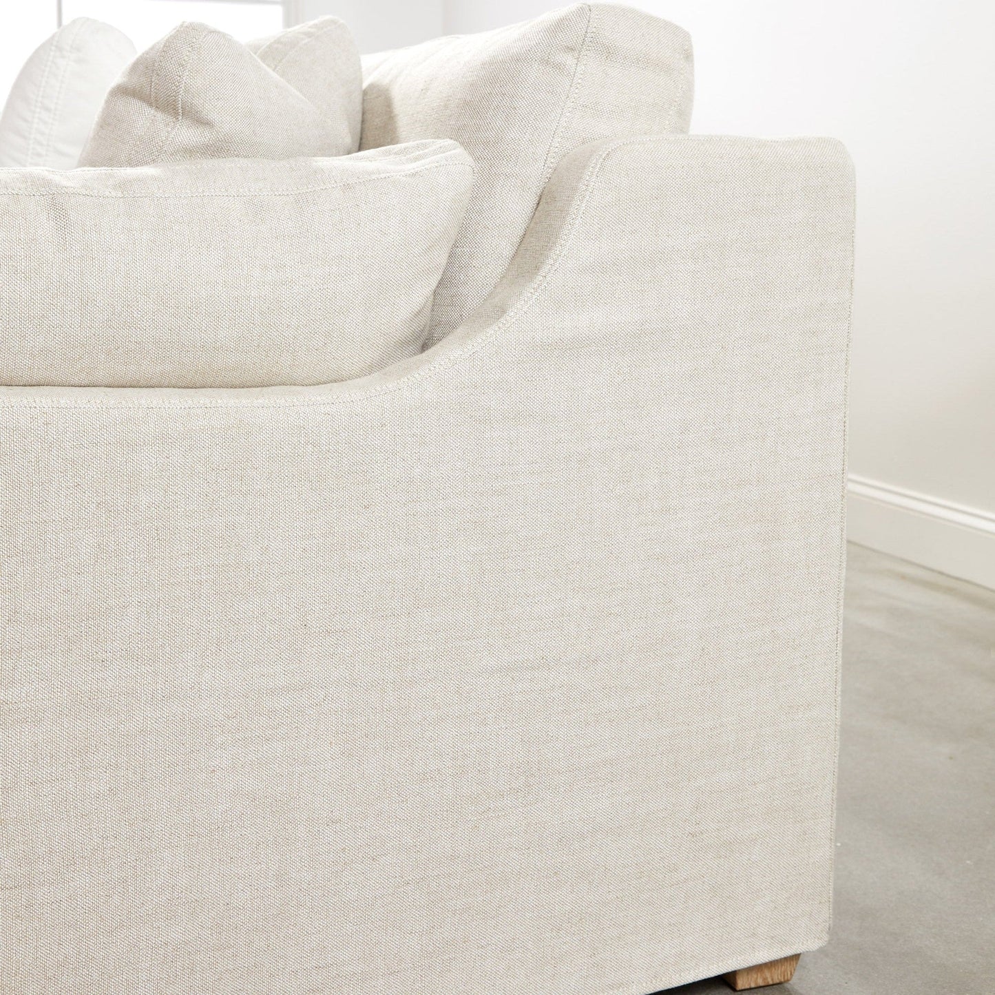 Housse de canapé modulaire Lena 2 places avec accoudoirs inclinés à droite