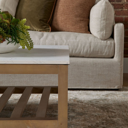 Housse de canapé modulaire Lena 2 places avec accoudoirs inclinés à droite