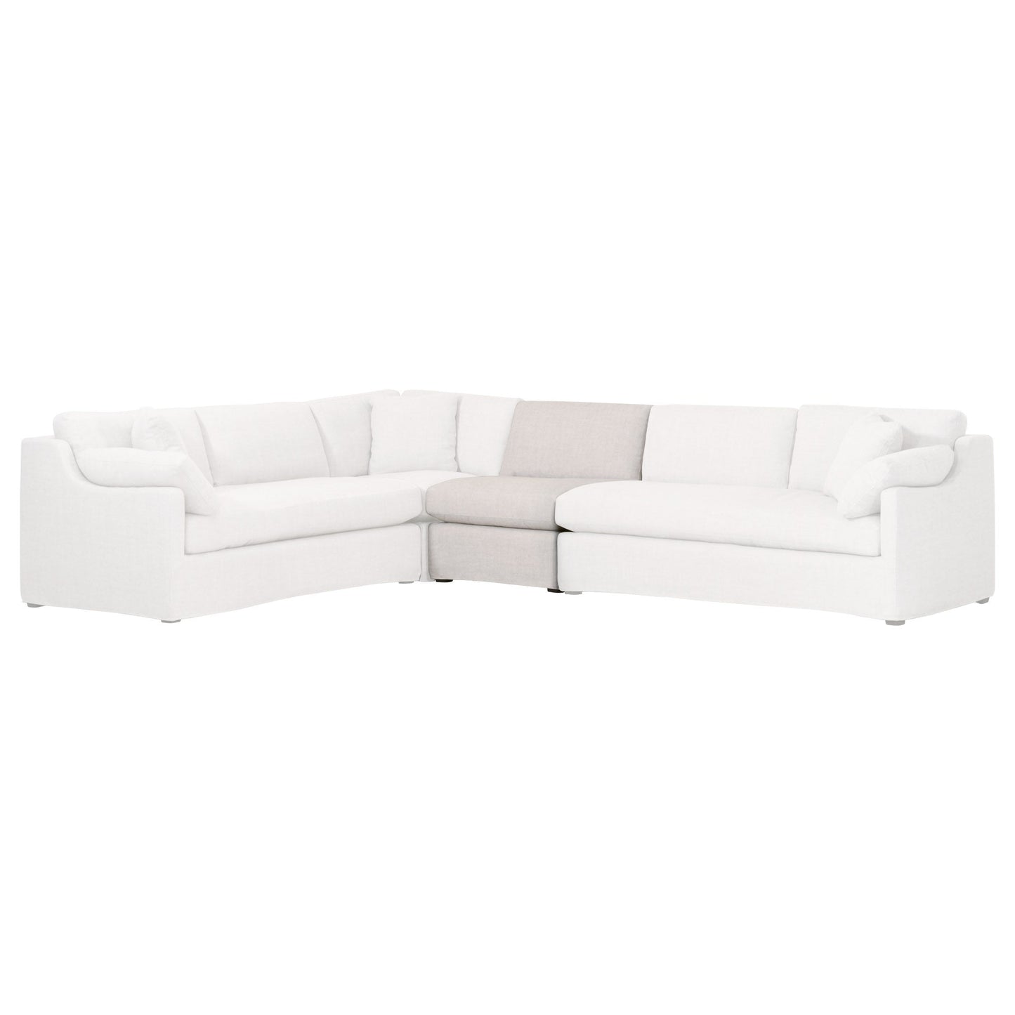 Chaise modulaire sans accoudoirs Lena 1 place avec housse