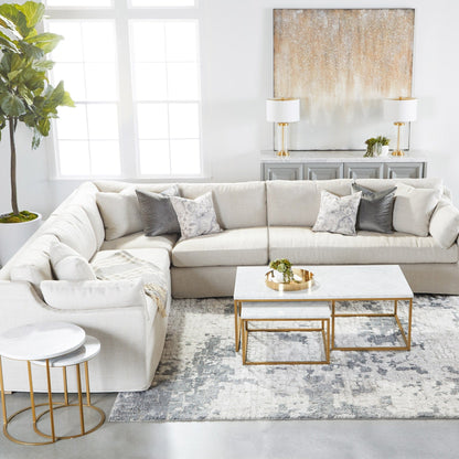 Chaise d'angle modulaire Lena avec housse