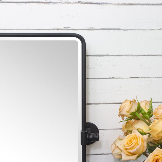 Miroir de salle de bain/de vanité biseauté horizontal TEHOME Lutalo