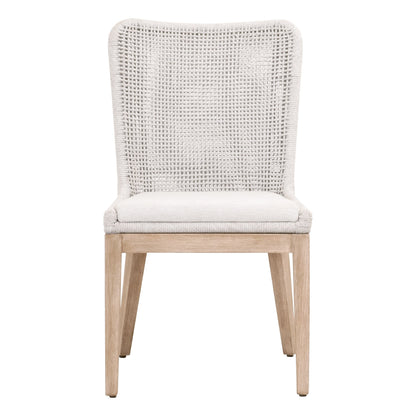 Chaise de salle à manger d'extérieur en maille, lot de 2