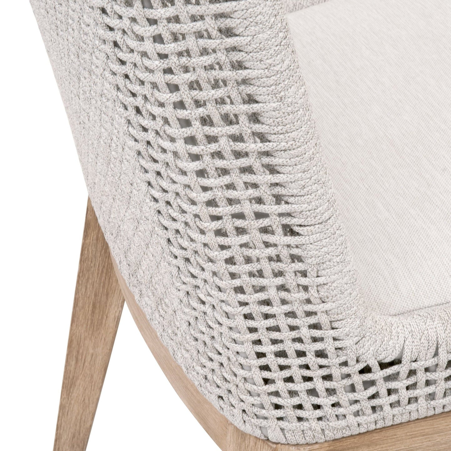 Chaise de salle à manger d'extérieur en maille, lot de 2