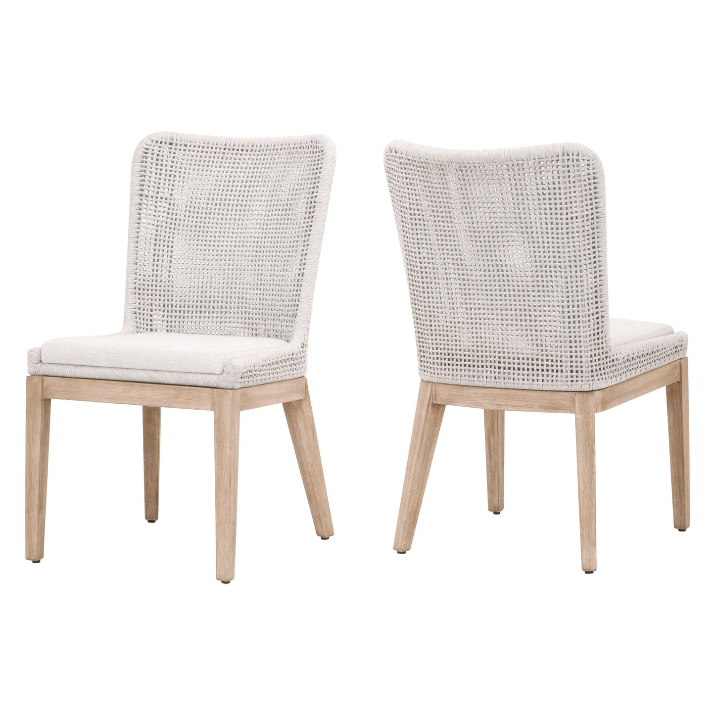 Chaise de salle à manger en maille, lot de 2