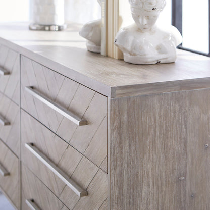 Commode double à 6 tiroirs en mosaïque