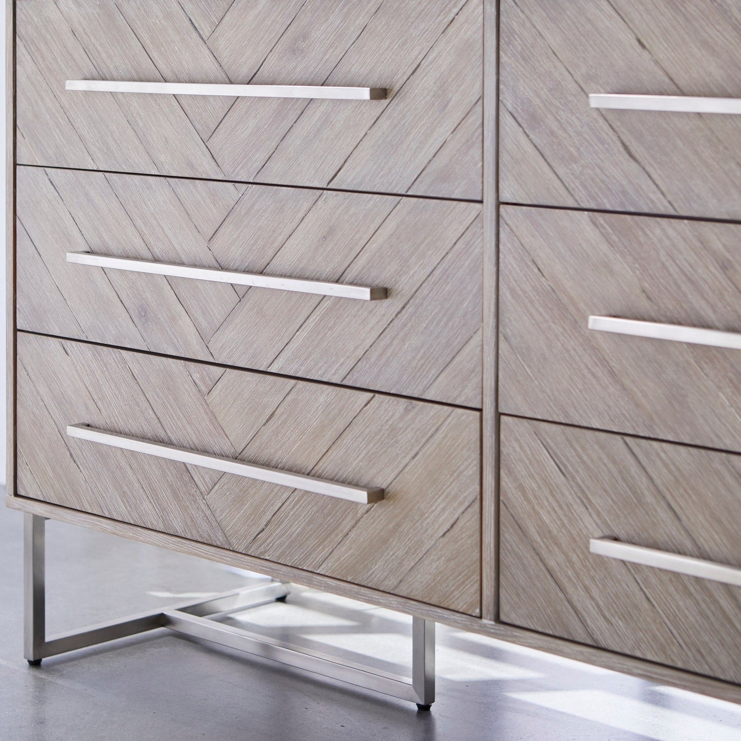 Commode double à 6 tiroirs en mosaïque