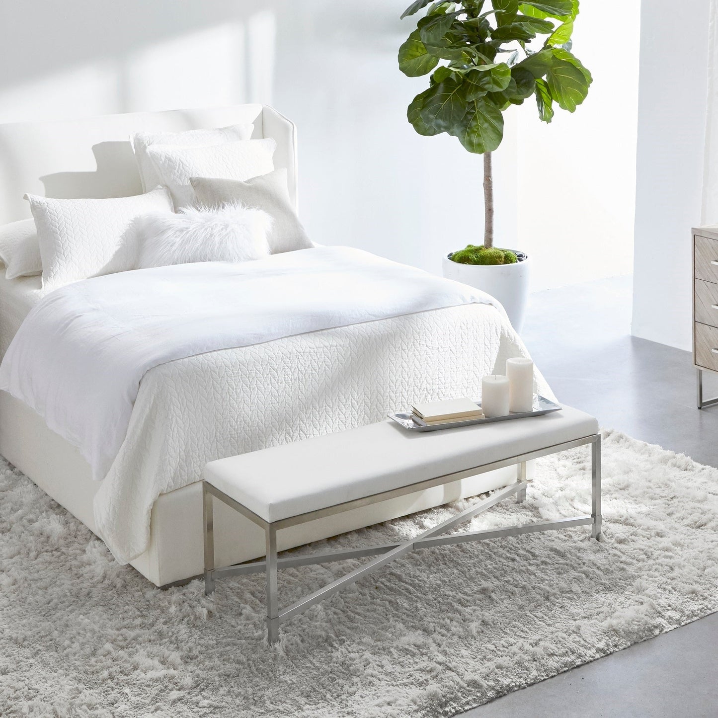 Commode double à 6 tiroirs en mosaïque