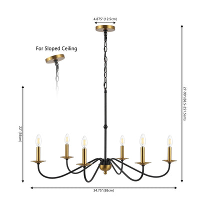 Lustre LED en fer à 6 lumières, 34,75 $, par JONATHAN Y