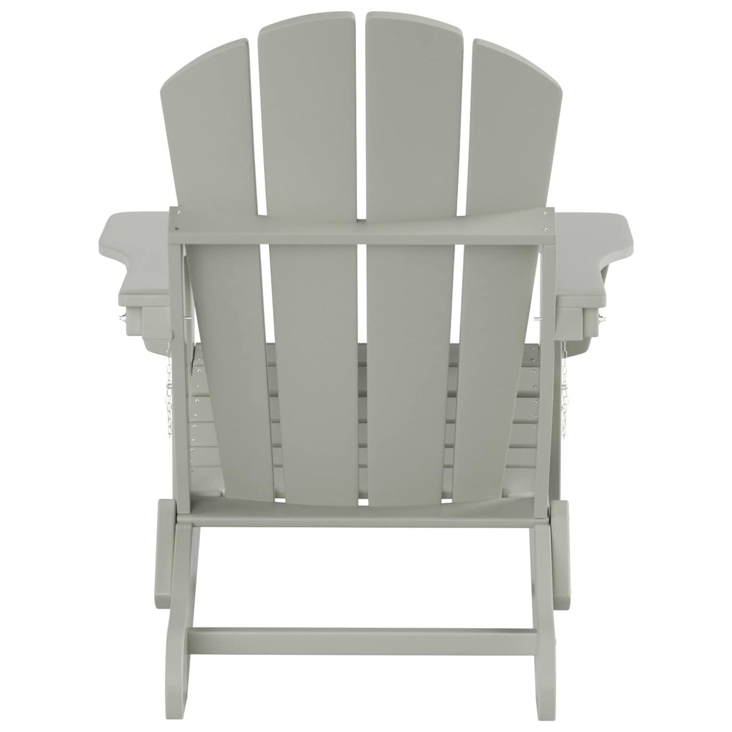 Chaise Adirondack pliable Polytrends Laguna en PEHD pour terrasse extérieure toutes saisons avec pouf (ensemble 2 pièces)