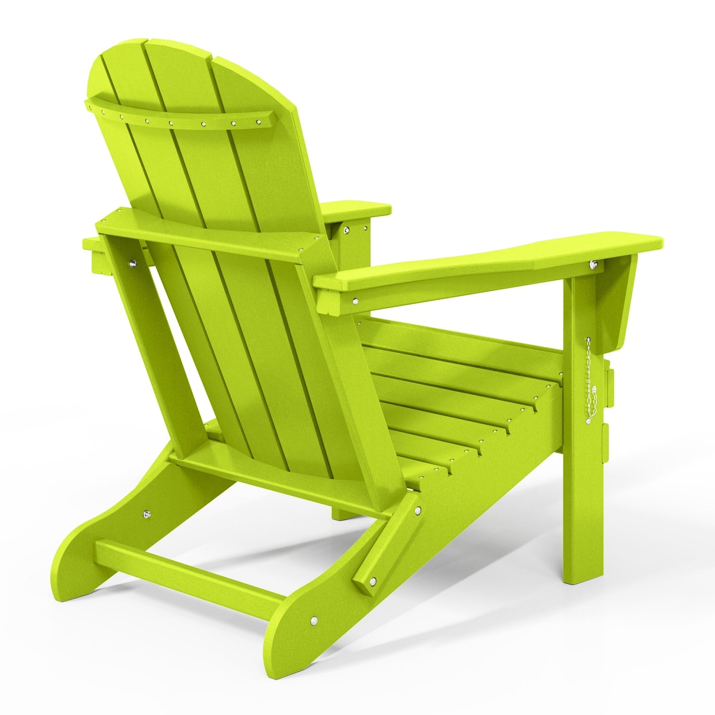 Chaise pliante Adirondack Polytrends Laguna résistante à la décoloration et aux intempéries pour patio extérieur