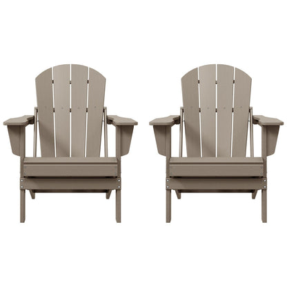 Chaises pliantes Adirondack Polytrends Laguna résistantes aux intempéries (lot de 2)