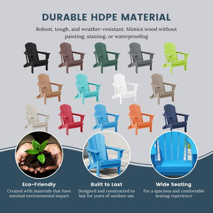 Chaises pliantes Adirondack Polytrends Laguna résistantes aux intempéries (lot de 4)