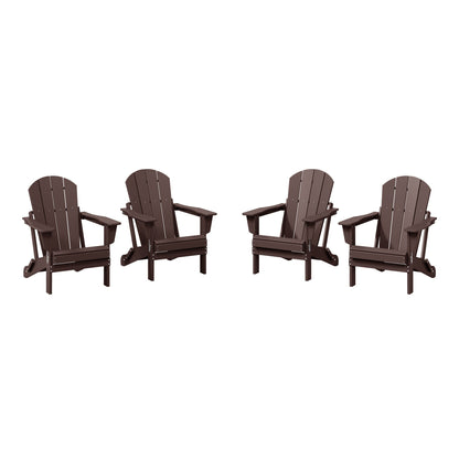 Chaises pliantes Adirondack Polytrends Laguna résistantes aux intempéries (lot de 4)