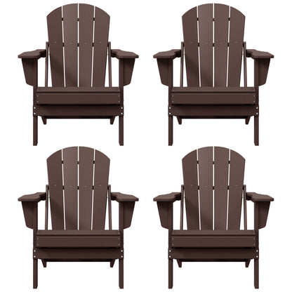 Chaises pliantes Adirondack Polytrends Laguna résistantes aux intempéries (lot de 4)