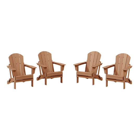 Chaises pliantes Adirondack Polytrends Laguna résistantes aux intempéries (lot de 4)