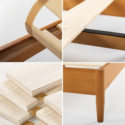 Cadre de lit plateforme en bois du milieu du siècle Priage par ZINUS