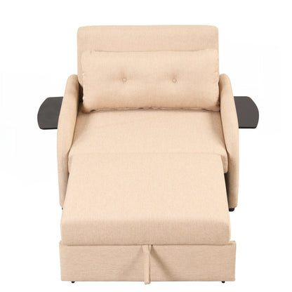 Canapé-lit gigogne 3 en 1 avec table à 2 oreilles