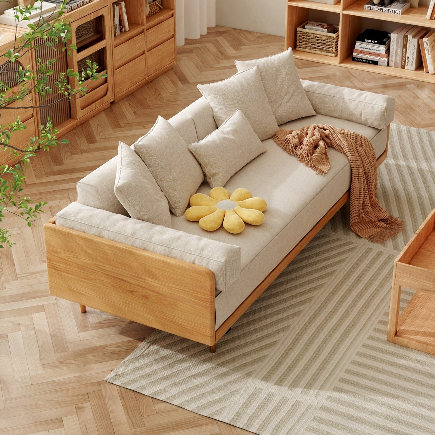 Canapé trois places en lin Romision