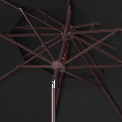 Parasol de marché double SAFAVIEH Outdoor Livia 9 pieds, base non incluse
