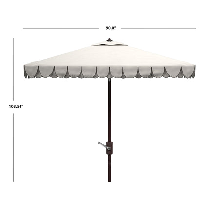 Parasol carré d'extérieur SAFAVIEH Naima Valance de 7,5 pieds
