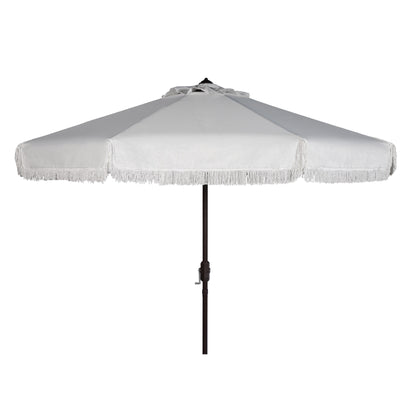 Parasol d'extérieur à manivelle SAFAVIEH Ronette Fringe de 9 pieds