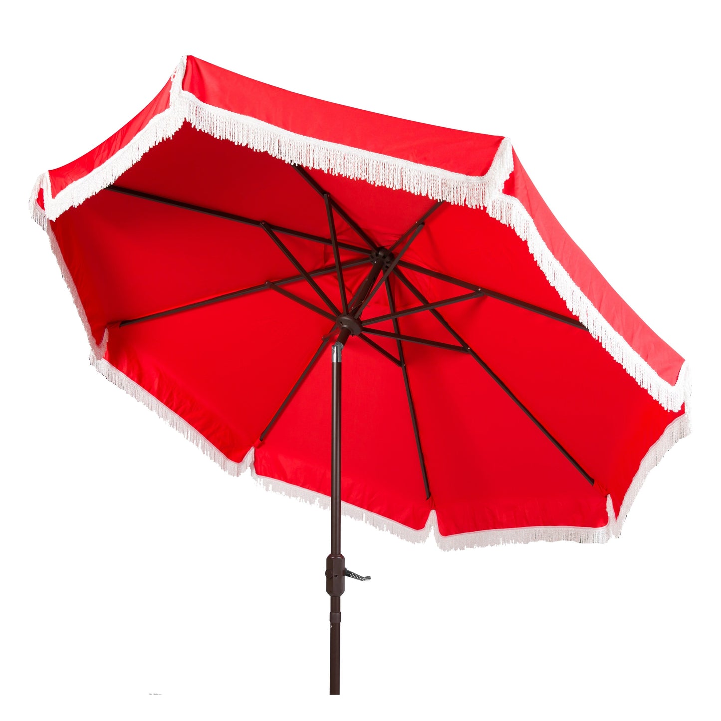 Parasol d'extérieur à manivelle SAFAVIEH Ronette Fringe de 9 pieds