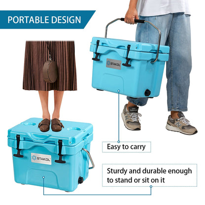 Glacière portable SKTAKOL 16 litres, anti-fuite, 24 canettes de glace - Voir les détails