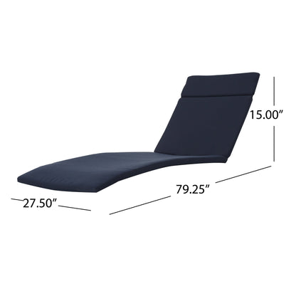 Ensemble de coussins d'extérieur Salem pour chaise longue - Coussins uniquement (lot de 2) par Christopher Knight Home - 79,25 L x 27,50 l x 1,50 H