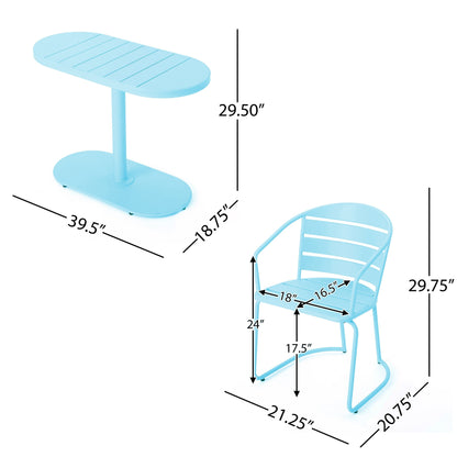 Ensemble bistrot d'extérieur 3 pièces Santa Monica par Christopher Knight Home