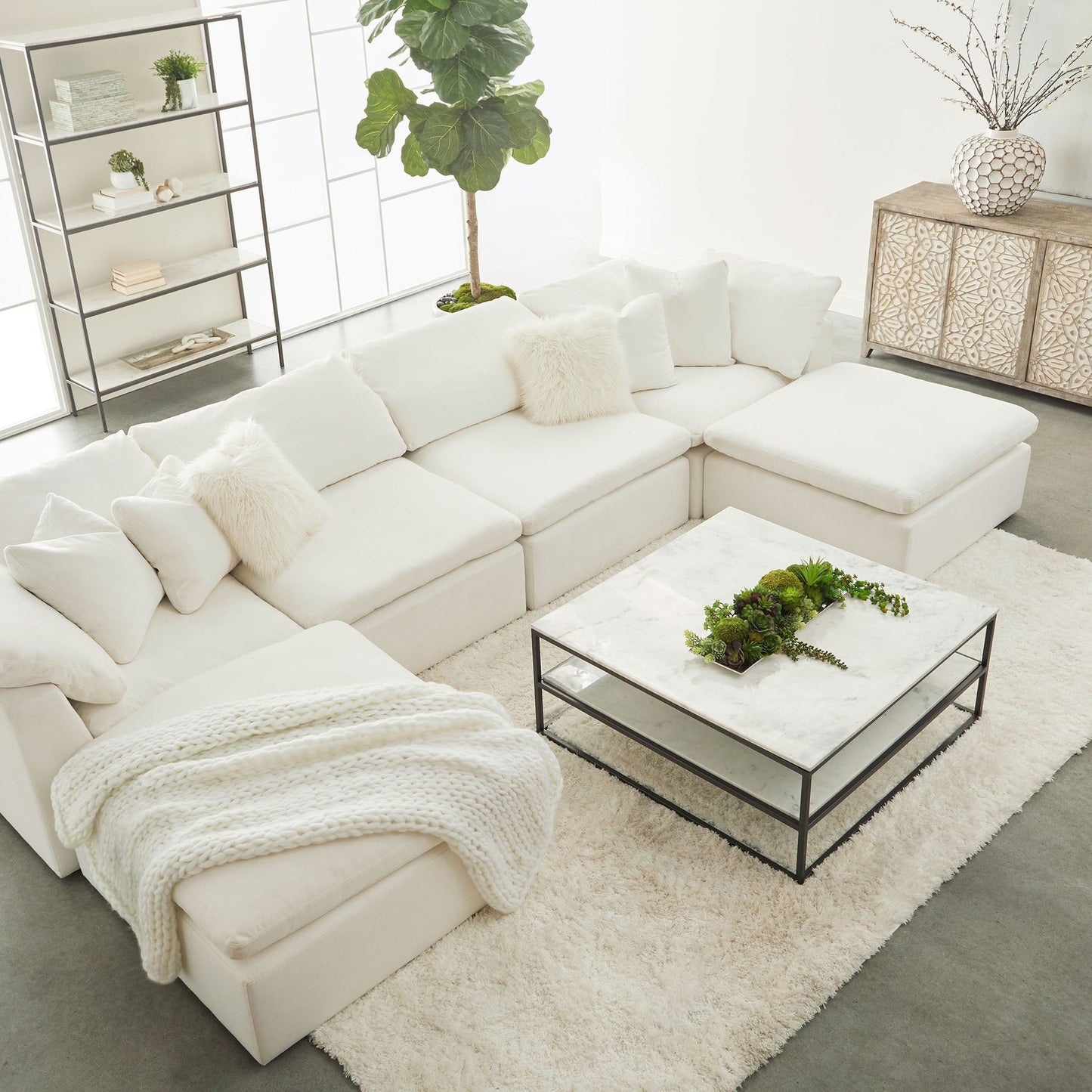 Chaise modulaire sans accoudoirs Sky