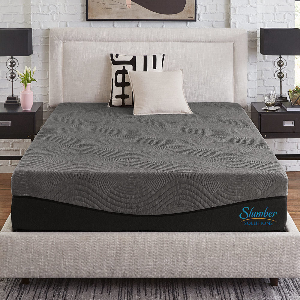 Matelas en mousse à mémoire de forme Active 12 pouces au charbon de bois Slumber Solutions