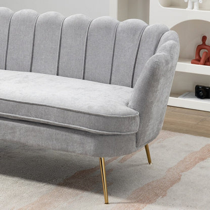 Petit canapé deux places Mini Room avec pieds en métal doré - 2 places