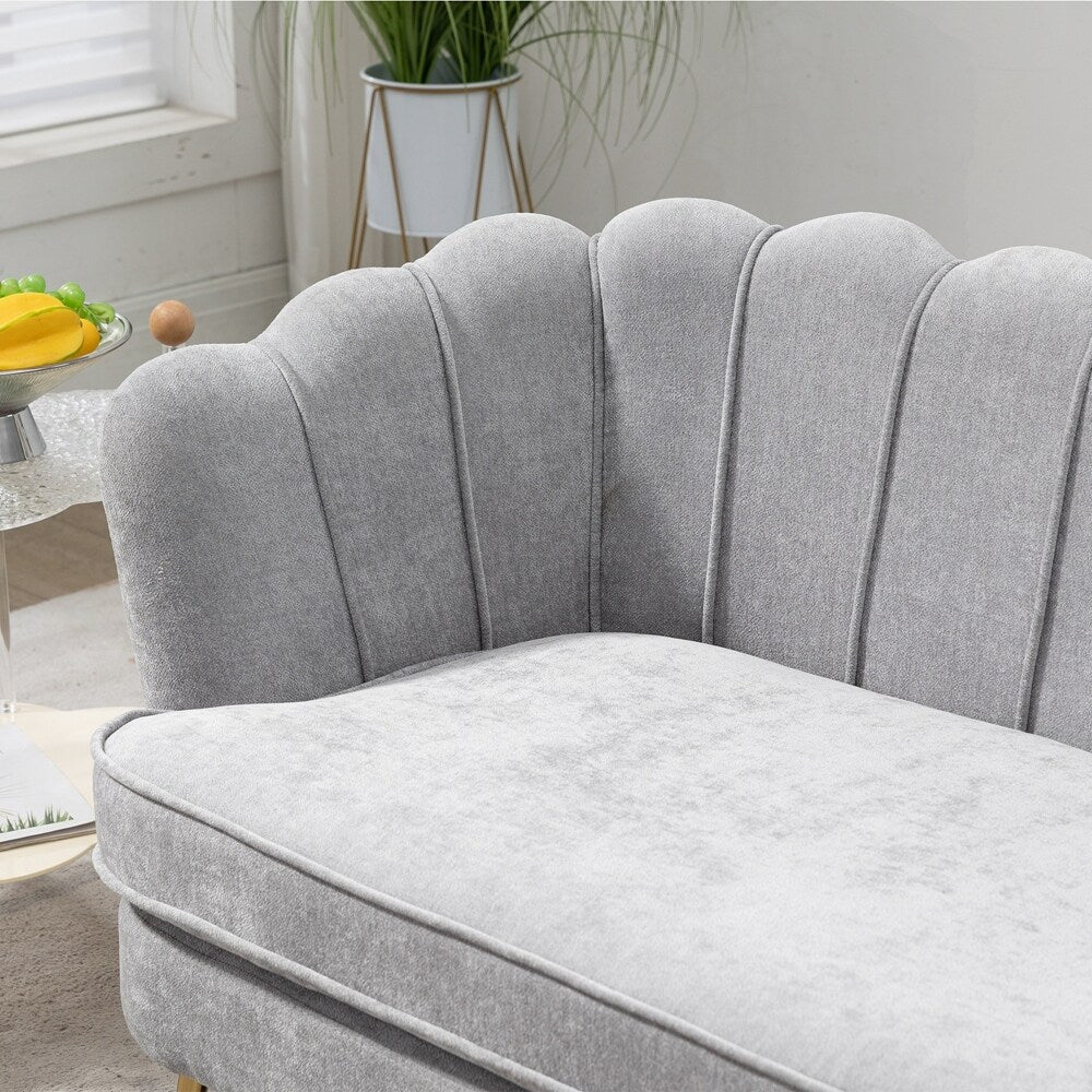 Petit canapé deux places Mini Room avec pieds en métal doré - 2 places