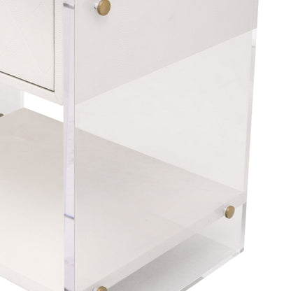 Table de chevet 1 tiroir Sonia Shagreen