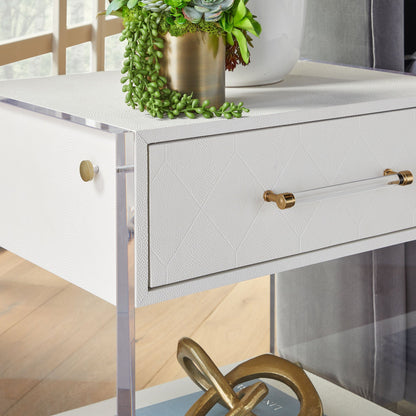 Table de chevet 1 tiroir Sonia Shagreen